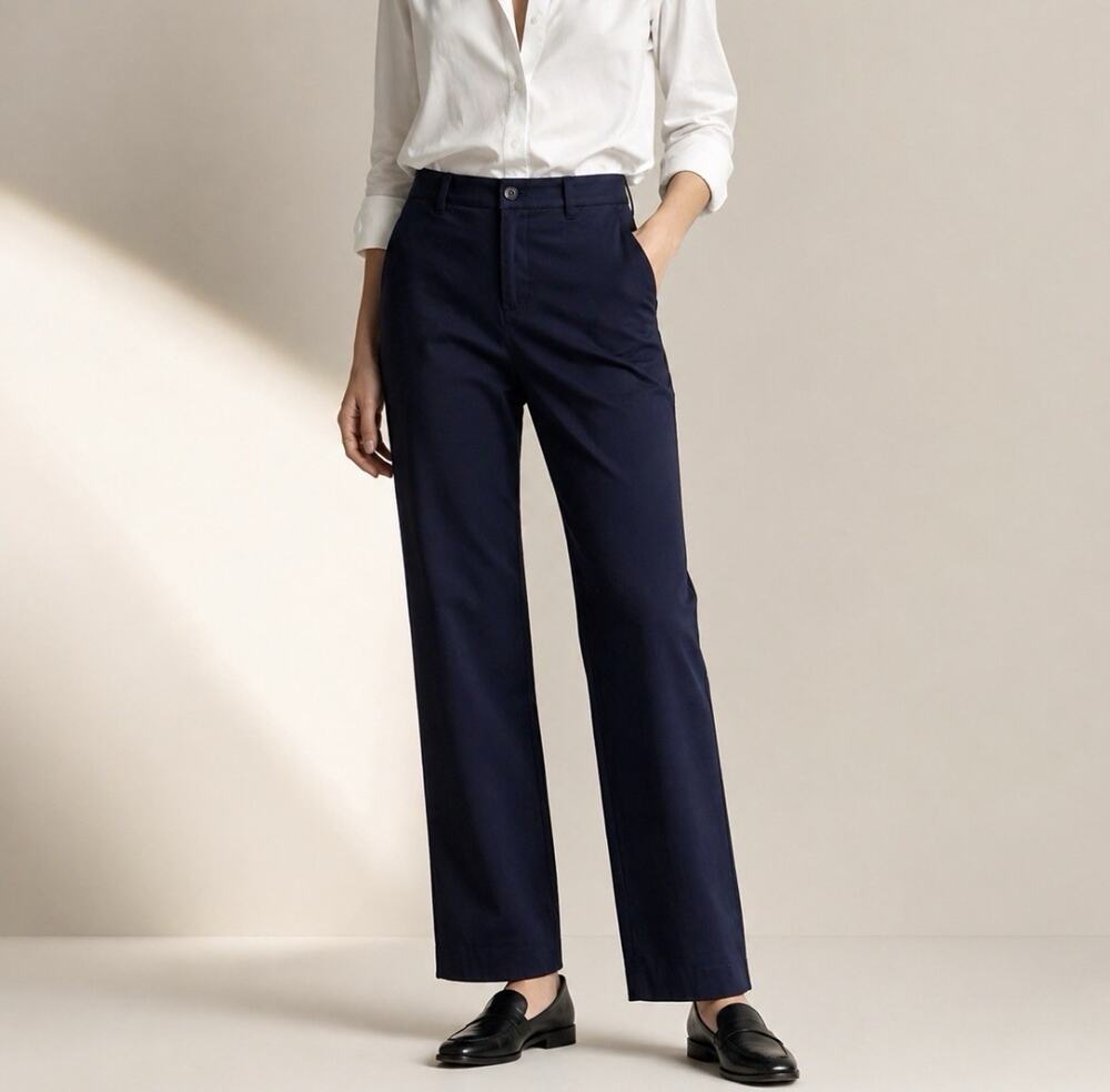 Lauren Ralph Lauren Sz 14 Adelle PocketsStraight Career Black Tailored Trousers